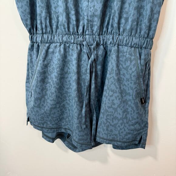 prAna Women's Railay Romper Shorts Blue Pattern Small Tank Top Active Athleisure - Picture 3 of 8